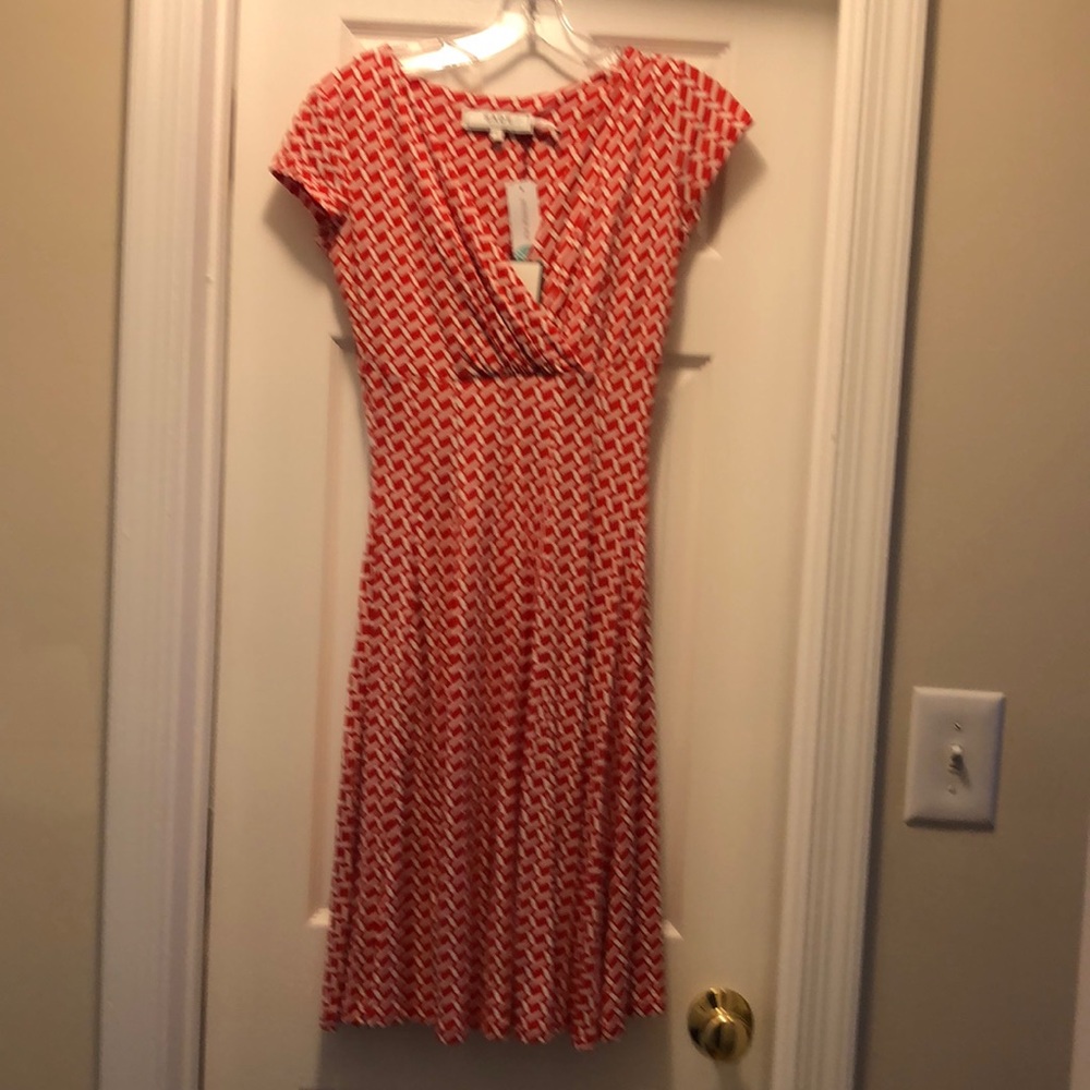 Sade red and white summer dress size 0